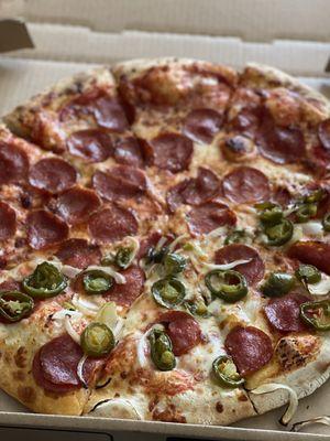 Pepperoni  1/2 Jalapeños & Onion