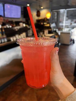 Strawberry coconut lotus lemonade