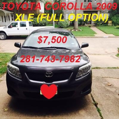 COROLLA 2009 LOW MILES.