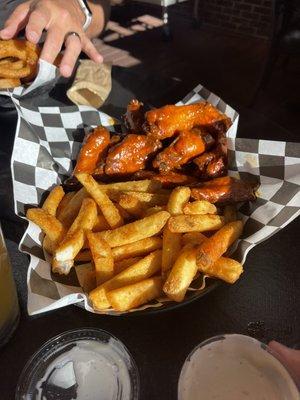 Wings + fries