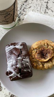 Peanut Butter Fig Cookie, Beet brownie