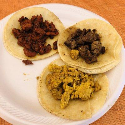 Tacos - Carne Asada, Chicken and Al Pastor