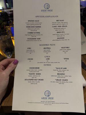 Menu.