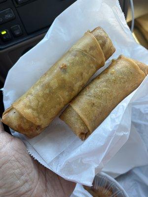 Chicken and vegetable egg rolls