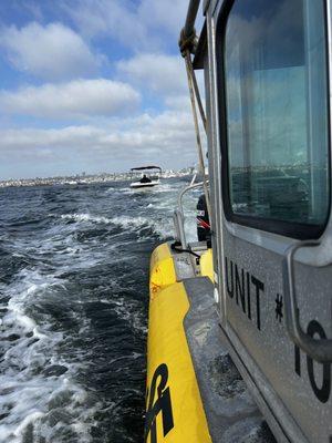 Towing to Shelter Island Ramp from off down town San Diego.