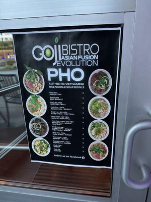 New pho menu!