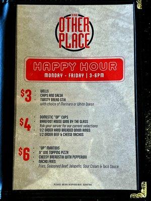 Happy Hour Details