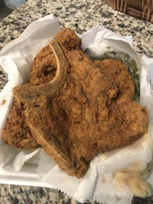 Fried Pork Chops (They are huge!)