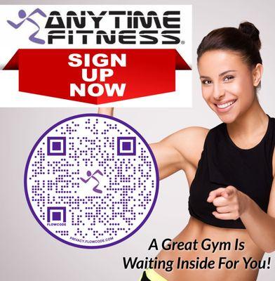 A Great Gym For Great People Like You!  Join While This Great Sale Is Going On Now! Scan The QR Code To Join Now! Anytime Fitness Palmetto.