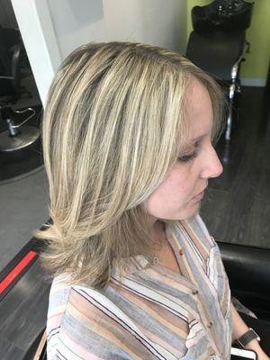 Blonde highlights