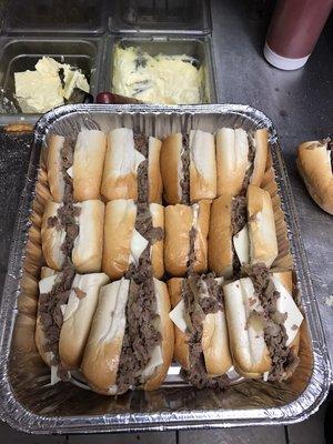 New!! Cheese steak trays. Call for pricing!!!