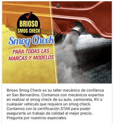 Brioso Smog Check