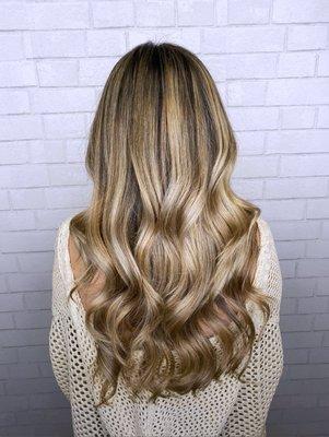 Honey blonde balayage