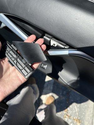 Tesla service center never put my door handle back together.