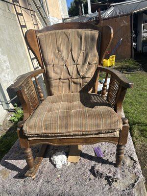 Walnut Rocking Chair ( Before)