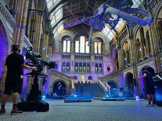 Filming Dermot Kennedy live at the National History Museum London