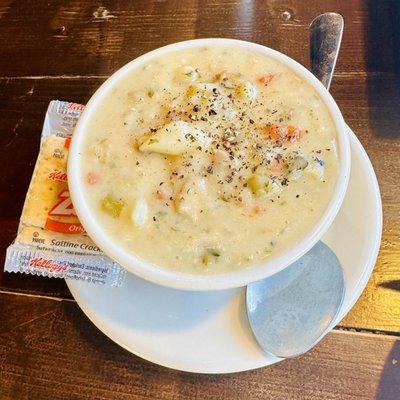 Homemade Clam Chowder Soup - probably the best of everything we had.