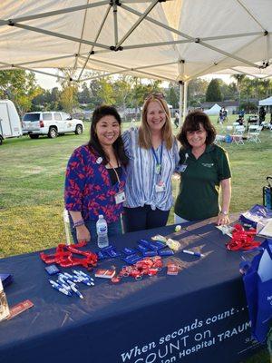 National Night Out Mission Hospital Trauma Services booth.