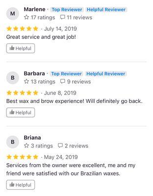 Reviews from a different platform!