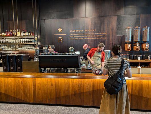 Inside. This Princi location is located in the same space as the Starbucks Reserve inside Starbucks HQ.