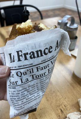 Even wrapped in French paper. Nice touch