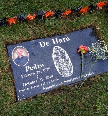 Grave marker with photo from Caskets-N More