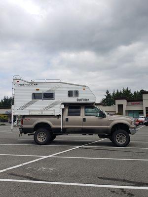 Our first sale. A toy-hauler camper shell.