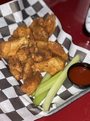 The best blackened wings done extra crispy