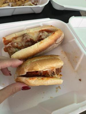 Meatball Parmigiana Sandwich