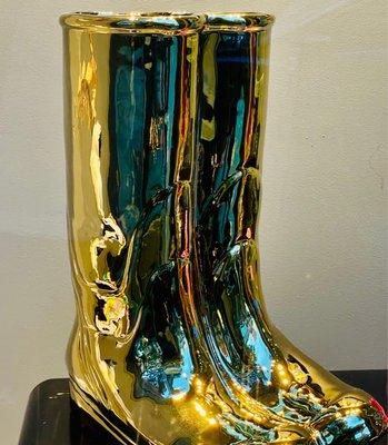 Gold boots