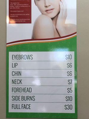 Prices for threading