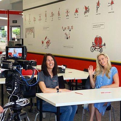 NBC7 San Diego filming at Mathnasium of La Jolla