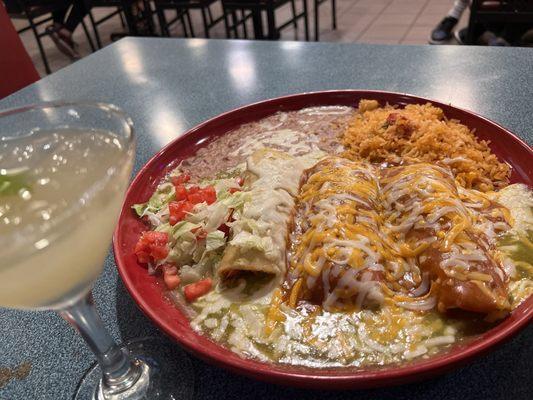 3 enchilada combination plate