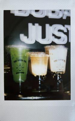 The Polaroid pic of the boba we took