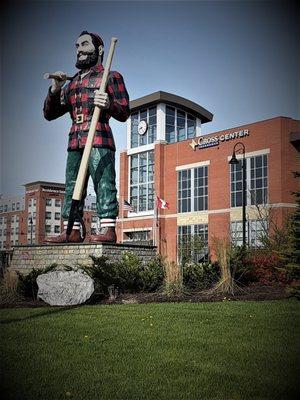 PHOTOGRAPHY BY RICHARD WHITTINGTON PICTURE OF PAUL BUNYAN IS A GIANT LUMBERJACK AND FOLK HERO IN AMERICAN AND CANADIAN FOLKLORE.