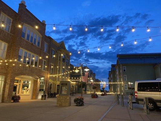 Gorgeous at night with the lights on and plenty of restaurants to eat at on property.