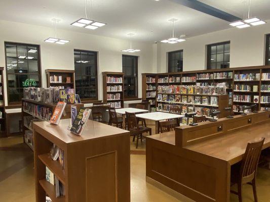 Inside the Lakewood Library, Madison Ave. location (smaller branch but newer, renovated in 2022) -- Tuesday, 15 October 2024