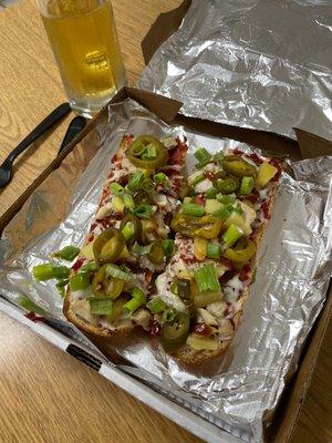 Bbq chicken pizza bread