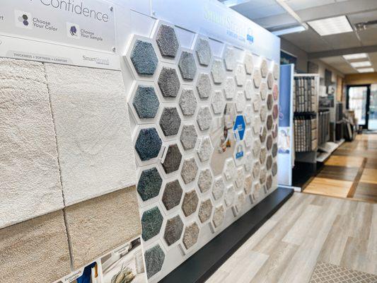 Carpet color wall - Above All Flooring Showroom