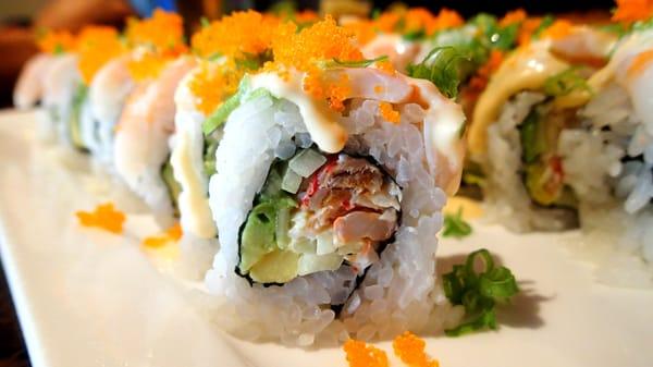 Lobster/Shrimp Roll - In: Lobster Mixed /Crab Cucumber Out: Ebi, Avocado, Spicy Mayo