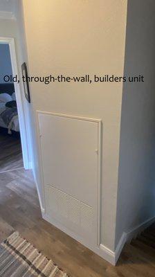 Old, through-the-wall, builder's basic unit