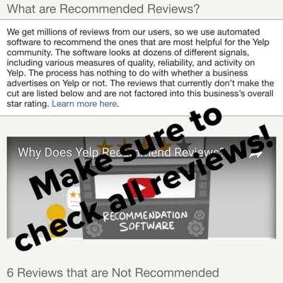 Make sure to check all reviews not just the one the automated software chooses.