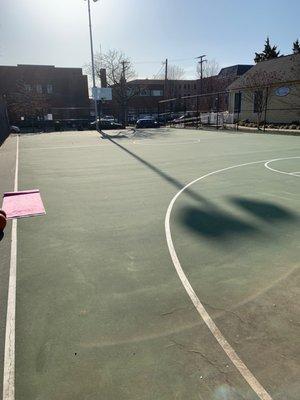 Empty hoop court on Saturday morning. Got some shots up and did a few workouts using my #nike app.