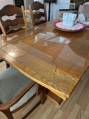 Glass from china cabinet