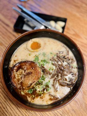 Tonkatsu ramen with extra garlic