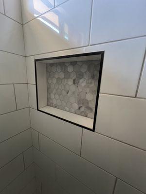 Some quality shower tile work.