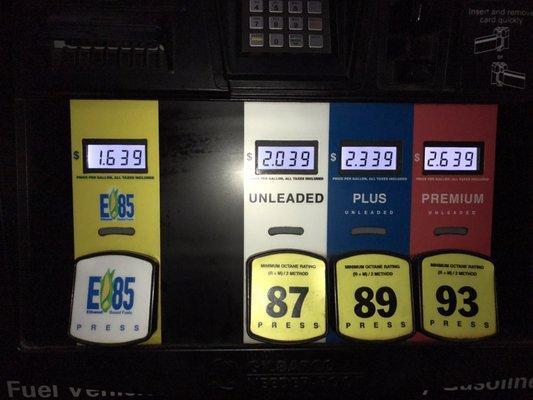 E85 prices