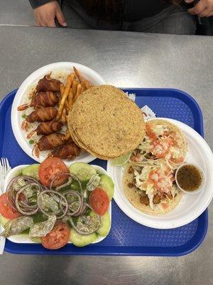 Camarones Aguachiles, Camarones Costa Azul, fish tacos