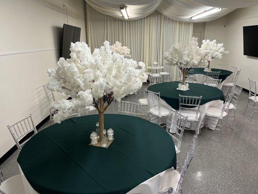 Table Settings with Trees