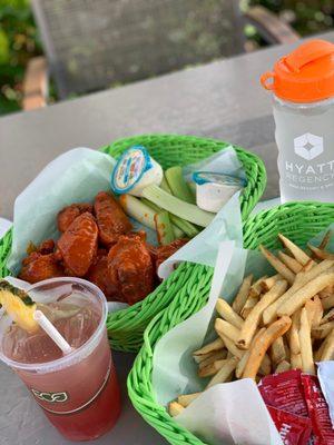 Wednesday Breeze, Buffalo Chicken Wings, and French Fries